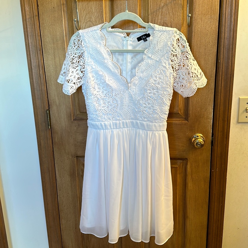 White Lulus Lace Dress